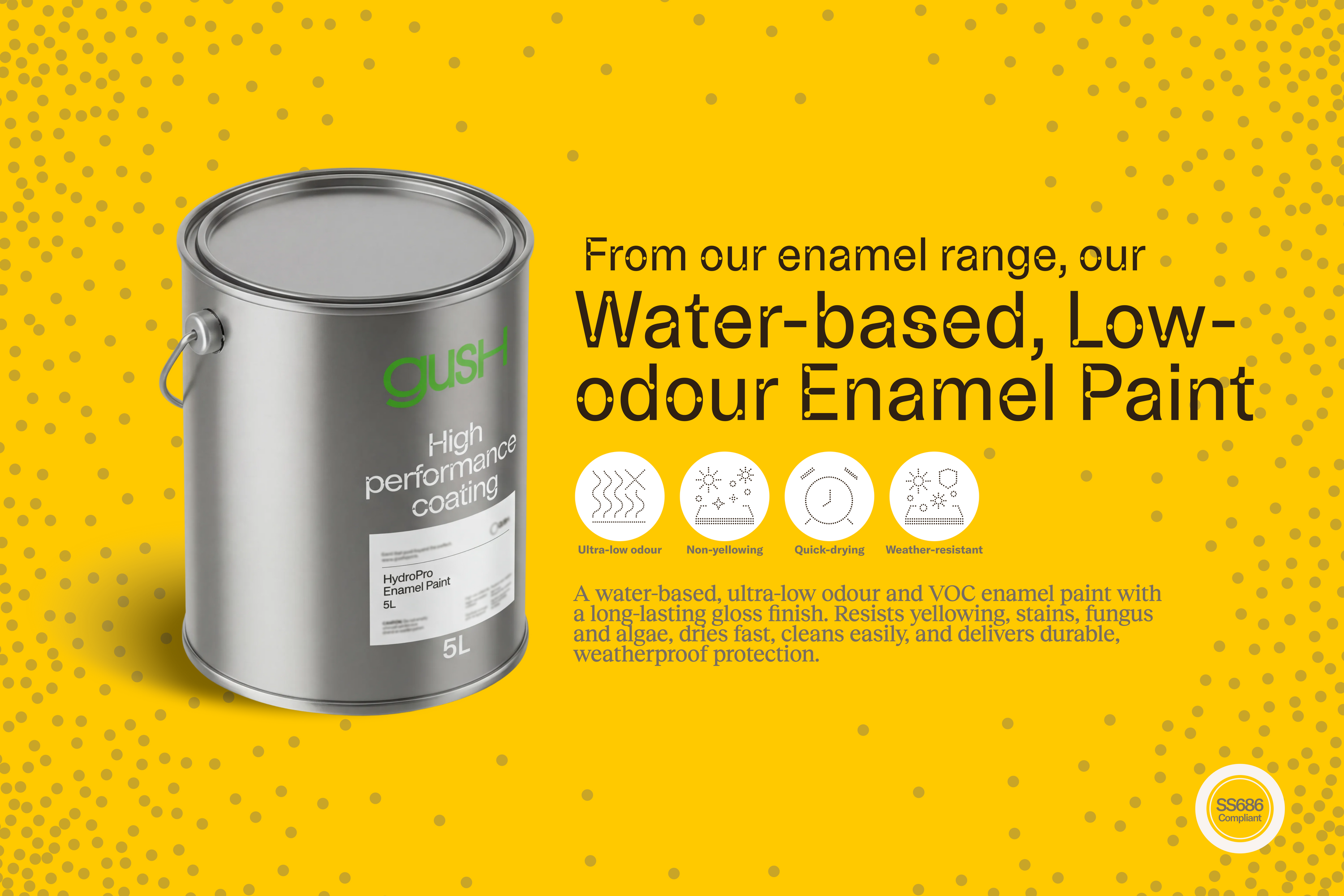 Gush Hydropro Enamel banner